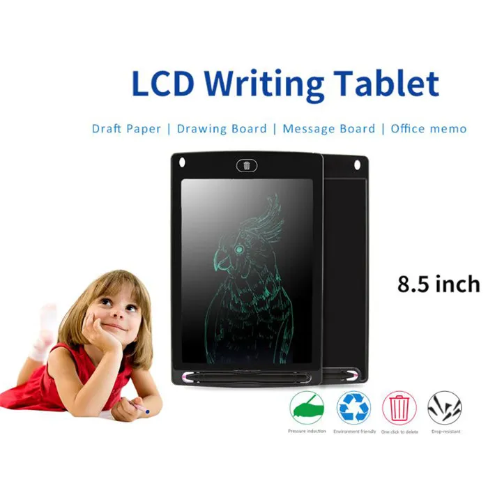 85 인치 LCD 쓰기 태블릿 디지털 휴대용 메모 그리기 블랙 보드 필기 패드 전자 태블릿 보드 업그레이드 7512142