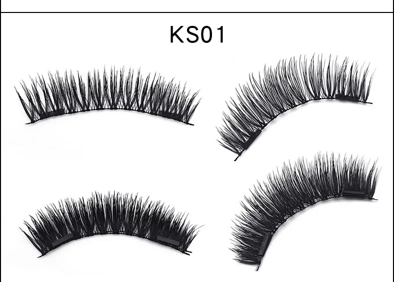 Brand New 2 Magnetic False Eyelashes Natural Long Dual Magnets Fake Lashes viene fornito con scatola retial DHL Free