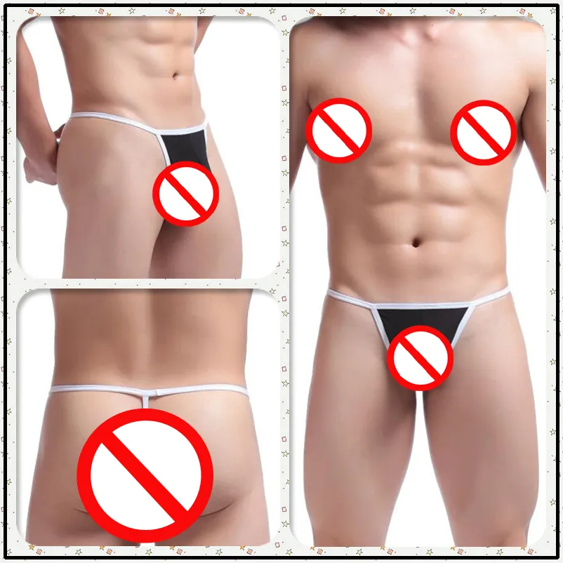 Perizoma Uomo Vita Bassa Bikini Micro T-Back Intimo Sexy Marsupio Aperto