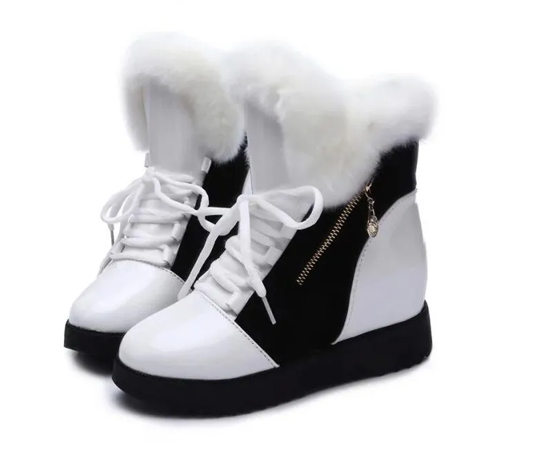 الخريف والشتاء نمط جديد المرأة المخملية الدافئة أحذية الثلوج الأوروبية والأمريكية الأزياء طالب الأحذية الفراء الأحذية قصيرة