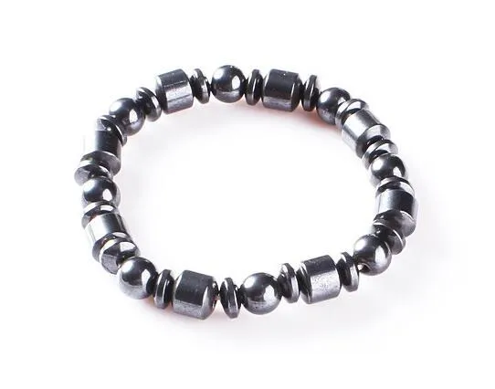 Bracelet élastique de perles d'hématite magnétique en gros de bijoux sains de mode Bracelets d'aimant pour des femmes et l'homme