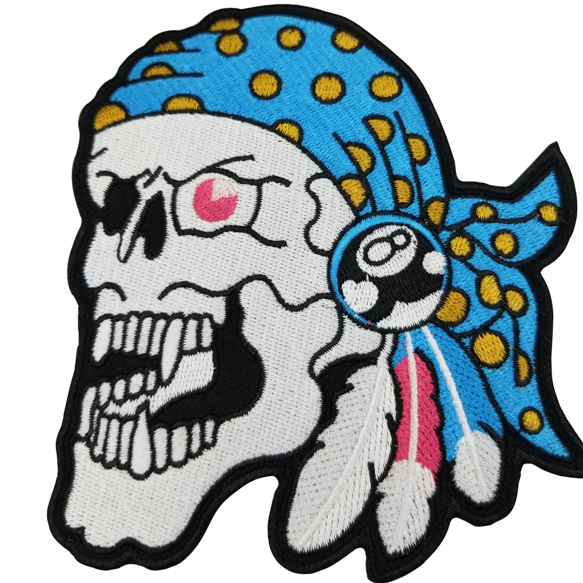 Cool MC Barbarians Storbritannien Skull Brodery Patches Motorcykelklubb Vest Biker Jacket Punk Iron on Patch Free Frakt