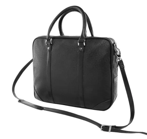 Hot Merk Mannen Schouder Aktetas Zwart Bruin Lederen Designer Handtas Zakelijke Heren Laptoptas Messenger Bag 3 Kleur