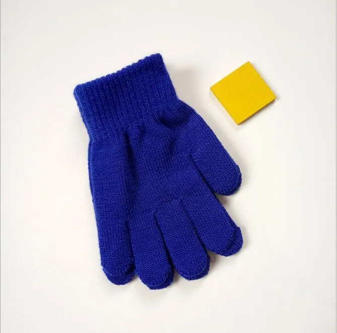 Mode enfants épaissir gants magiques bébé gants brossés fille garçons enfants étirement tricot hiver gants chauds bébé tricoté mitaines de doigt