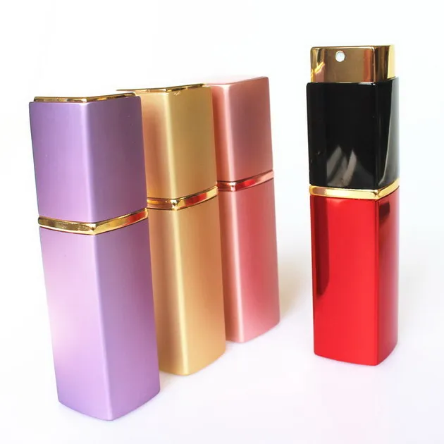 TOP quality Luxury Square Empty Perfume Bottle 20ML Aluminium Refillable Bottle Portable Metal Spray Atomizer