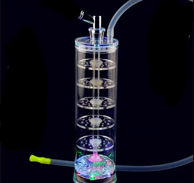 2025 new acrylic Multi-storey hookah - Smoking Blown Glass Hand Pipes Bong Glass Tobacco Spoon Pipes Smoking Oil