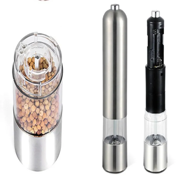 Electric Stainless Steel Electric Salt Pepper Mill Spice Grinder Muller Kitchen Tool