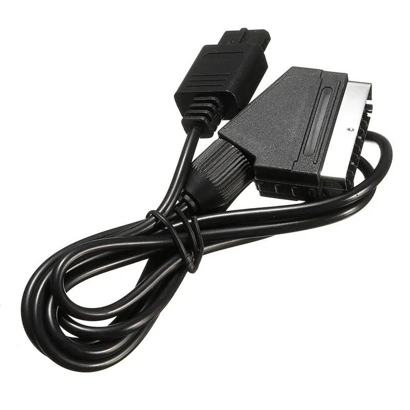 1,8 m RGB SCART AV -kabel för Super Famicom SNES N64 GAMECUBE NGC Audio Video Cables Cord Lead DHL FedEx Ups gratis frakt