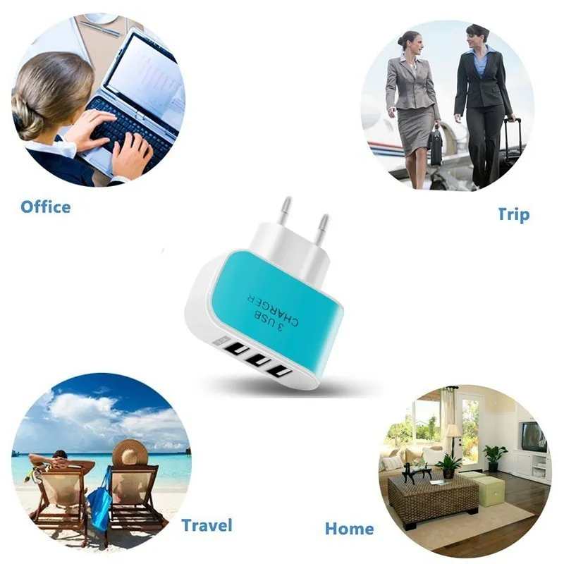 Großhandel 3,1 A Wandladegerät USB 5 V 3 Port USB Ladegerät Adapter Home Reise Ladegerät für Mobiltelefon