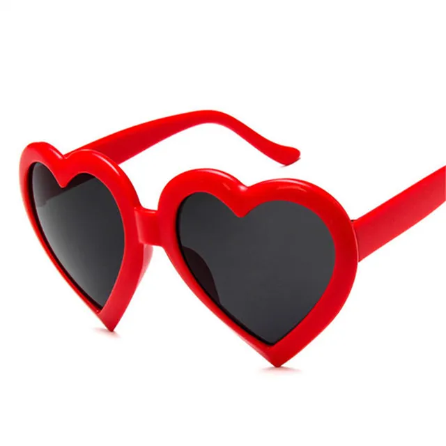 Coração bonito óculos de sol mulheres luxo em forma de óculos de sol feminino vermelho rosa óculos