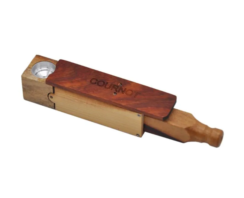 New type of pure handmade wooden pipe and telescopic single hole cigarette holder