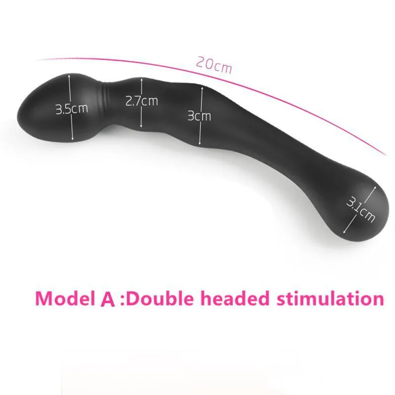 Nya 3 Styles Manual Black Big Pull Pärlor Anal Plug Silicone Dildo Anal Double Head Butt Plug Sex Toys For Gay Men3544515