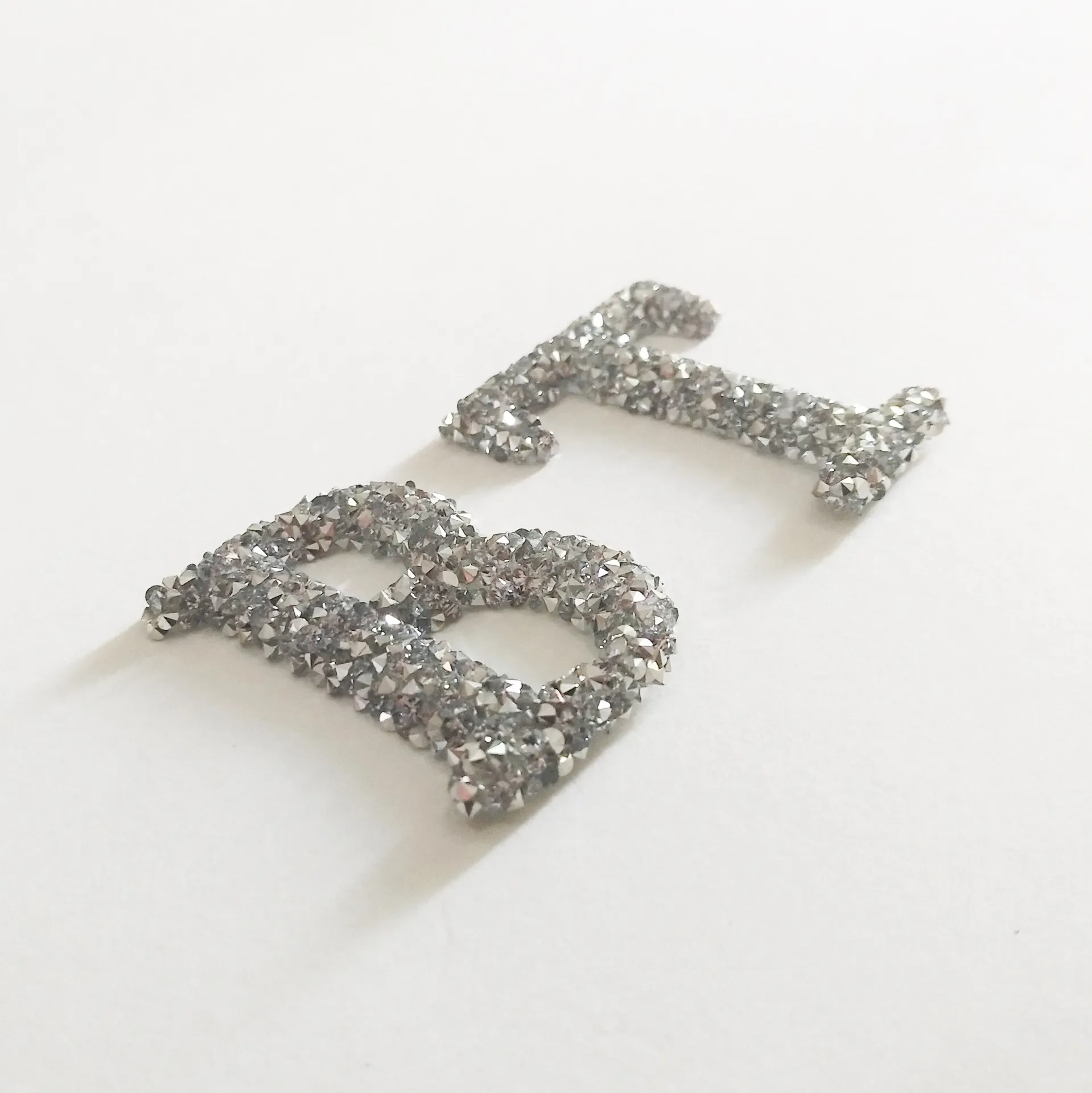 3D Alphabets Letters Crystal Hotfix Rhinestone Motifs Iron On Transfer ...