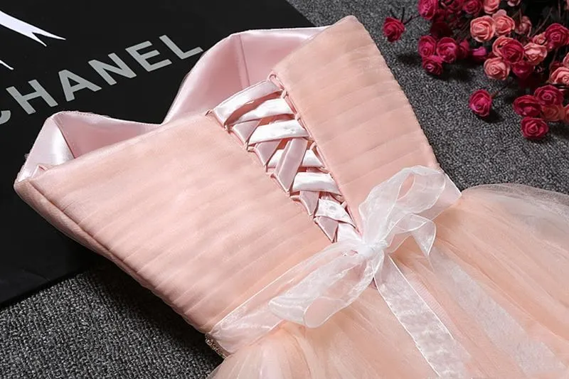 Réel Échantillon Pas Cher Mini Robe De Soirée Sexy Rose Court Serré Robes De Bal 2018 Court Grade Robes De Bal Robe De Festa Curto