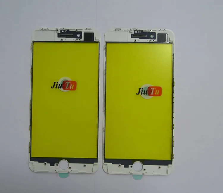 Переднее внешнее стекло с холодной рамой средней рамки, установленной для iPhone 8plus с трещинами ЖК-ремонт DHL Бесплатная доставка