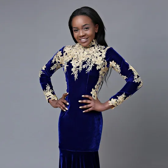 black and gold women's dress Bella main image 0