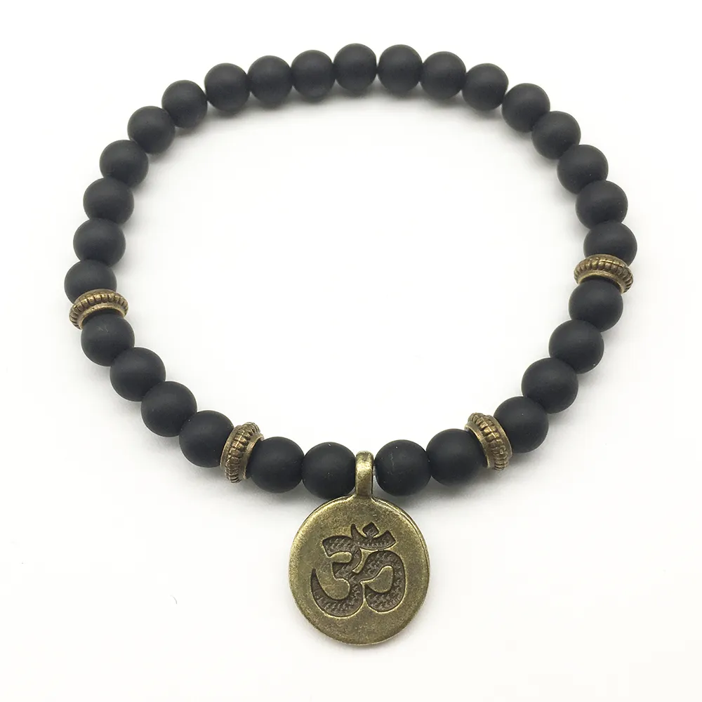 SN1271 On Sale Buddha Ohm Bracelet Set Vintage Design Men`s Yoga Bracelet Fashiopn New Arrival Jewelry Wholesale