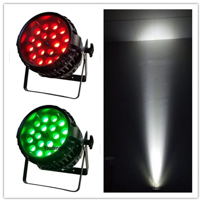 2 قطعة rgbw ip 65 par لاعبا اساسيا ماء rgbw 4 in1 led par lights 18 10w led per التكبير