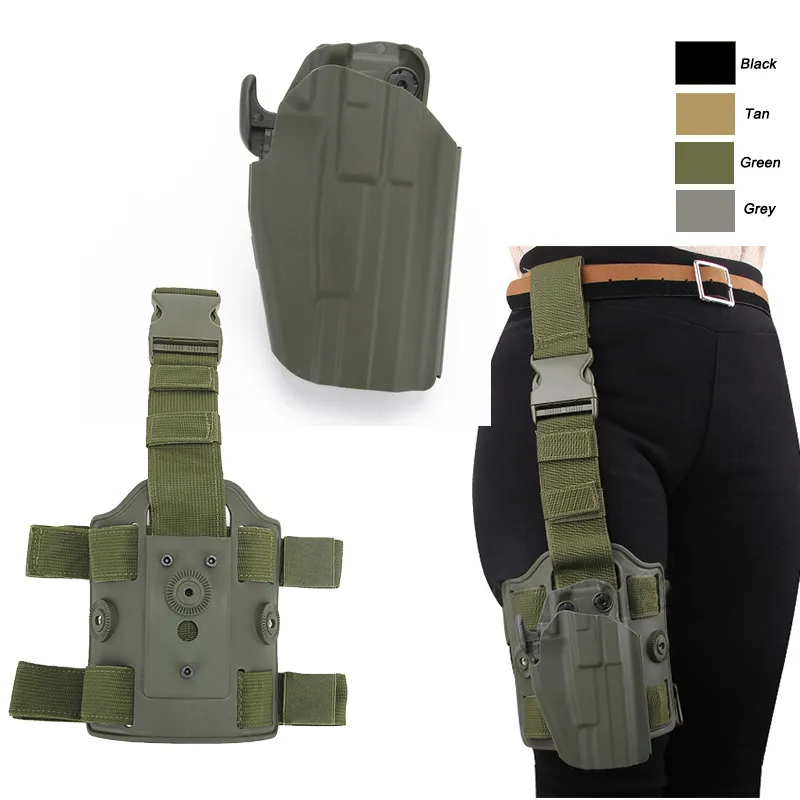 Тактическая быстрая нейлоновая кобура с ремешками для ног Airsoft Fast Gear Shooting Equipment Accessy Accessy No06-114B