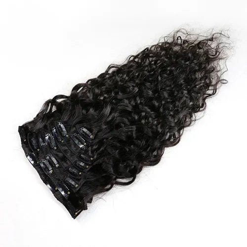 Brazilian Curly Clip In Extensions 100g Brasilianska Djup Curly Virgin Hair Clip Ins 7st / 