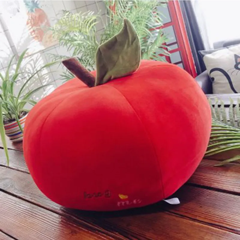 Dorimytrader Big Red Apple Plush Toys Stuffed Macio Frutas Dos Desenhos Animados Maçã Verde Rodada Almofada Travesseiro Boneca 50 cm para Crianças Presentes DY61970