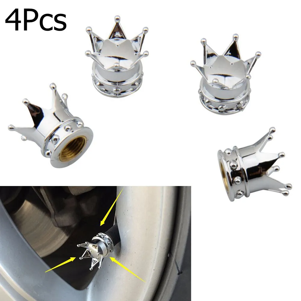 4-Pack Universal Aluminum Tire Valve Stem Caps – Black, Screw-On, Matte Finish