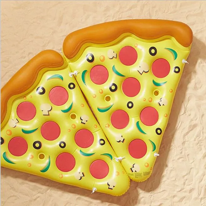 Materasso gonfiabile pizza Piscina galleggiante gigante tubi da bagno aria acqua Letto Zattera Galleggianti in PVC Pizze Lettino all'ingrosso