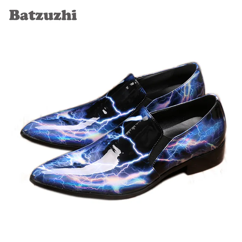 NEW 2019 Japanese Style Comfortable patent Leather Men Dress Shoes Slip on Business Formals Oxfords Shoes for Men Big size 45 46