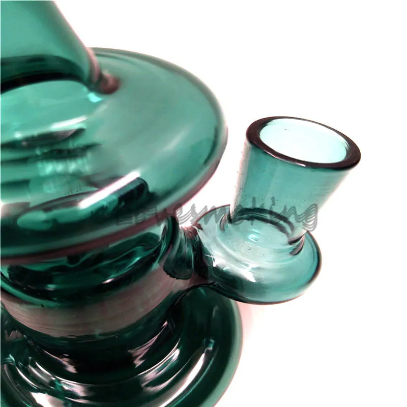 Neues Design Glas Wasserpfeife Recycler Art Mini Bong Zubehör 14mm Stück Rauchpfeifen Dab Oil Rig Bubbler Rigs Vortex Shisha W20A