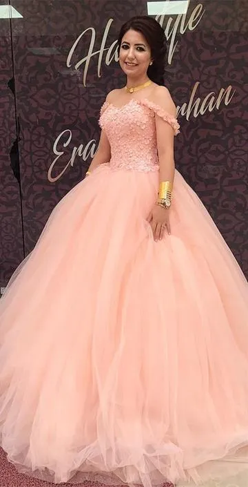 Coral Dresses: Elegant Off The Shoulder Ball Gown ... From Lovemydress,  $124.55 | DHgate.Com