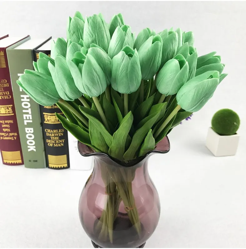 Latex Tulipes Artificielle PU Fleur bouquet Real touch fleurs Pour La Maison décoration De Mariage Décoratif Fleurs 13 Couleurs Option