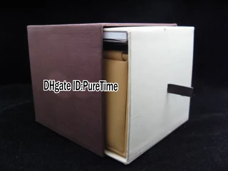 Hight Quality New Brown Watch Box 전체 남성 여성 Watch Original Watches Box 인증서 카드 선물 종이 가방 Lubox Puretime287b