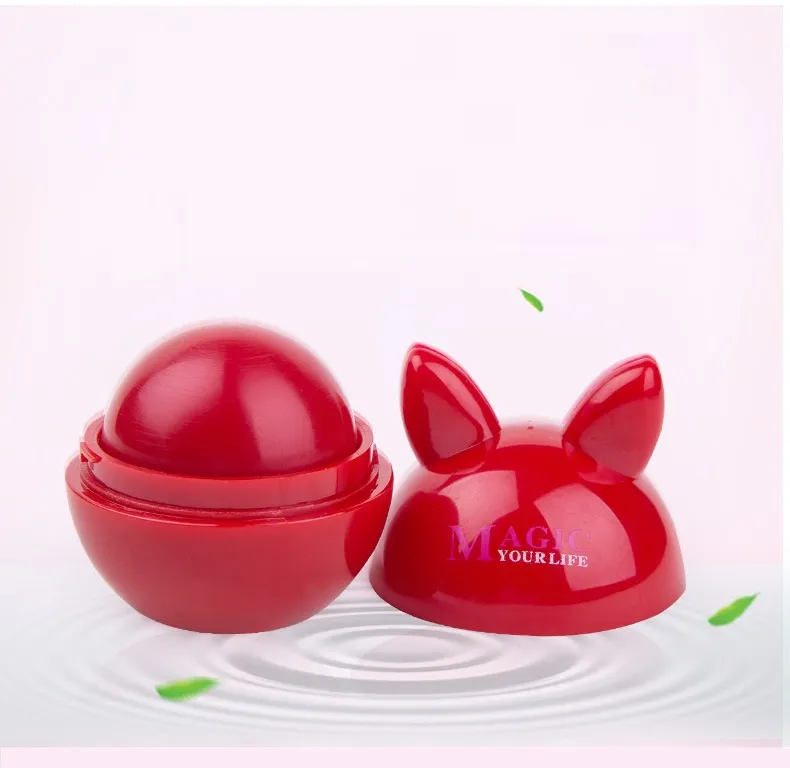 Lindo Coelho Natural Fruit Flavors Hidratante Lip Balm Maquiagem Esfera Lip Gloss Batom Fruto Embelezar Smacker Lábio