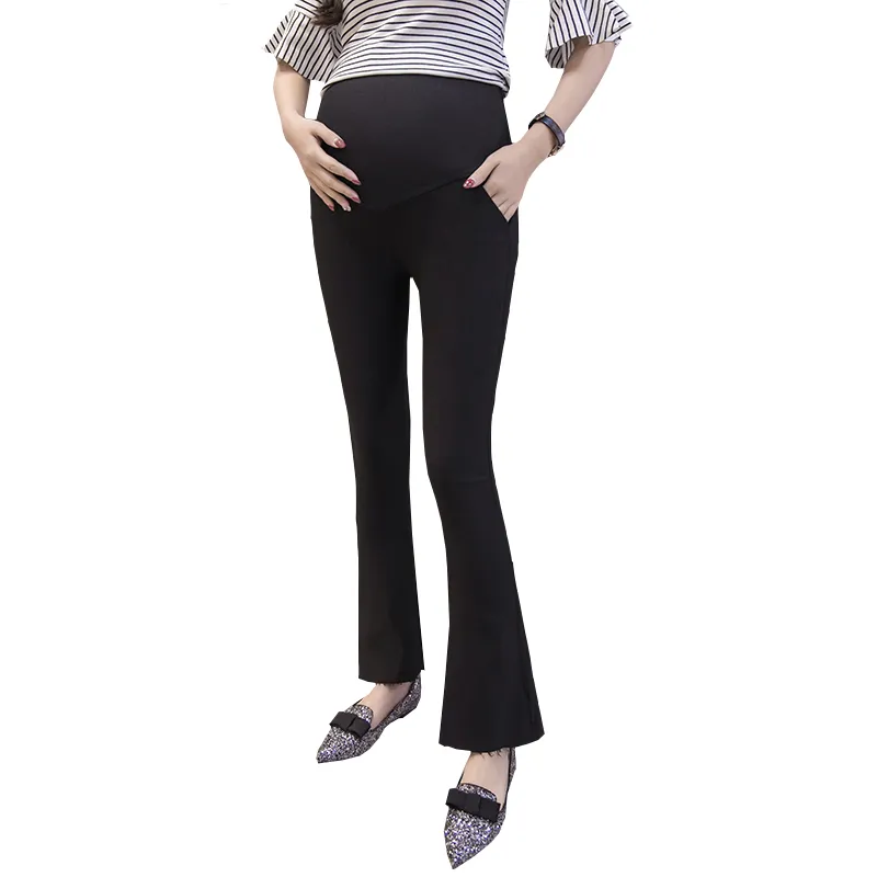 Elastic Waist Belly Maternity Pants OL Office Ladies Formal Work Wear  Clothes for Pregnant Women Slim Pregnancy Trousers