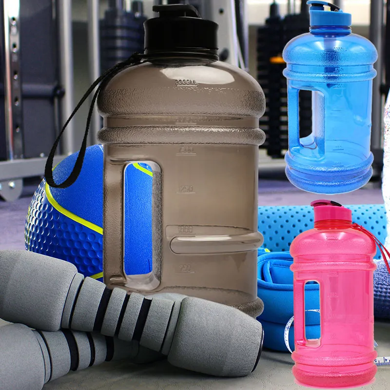 2.2L Duża pojemność Butelki Wodne Przenośne Sporty Sporty na świeżym powietrzu Siłownia Szkolenie Camping Running Plastic Water Bottle 5 kolorów WX9-795