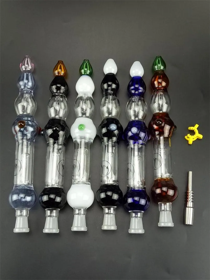 i Nector Collector i senza 14mm Titanium Nail Straw Concentrate Dab Straw Nectar Collector No GR2 Bong in vetro con punta in titanio