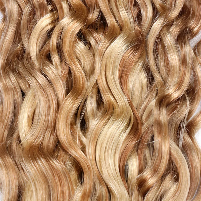 Fasci di onde d'acqua peruviane fasci di capelli umani senza estensioni dei capelli umani di Remy 1 pianoforte PC 27/613