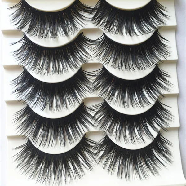 Ciglia finte Moda 5 paia 20 stili Nero Colorato Bellezza Trucco spesso Lungo Nautral Handmade Eye Lashes Extension Stage