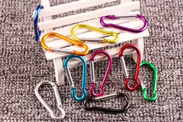 # 4 # 5 Karabinek Snap Hak Wieszak Brelok Piesze Wycieczki Camping Kolorowe Aluminium Spring Carabiner Ring