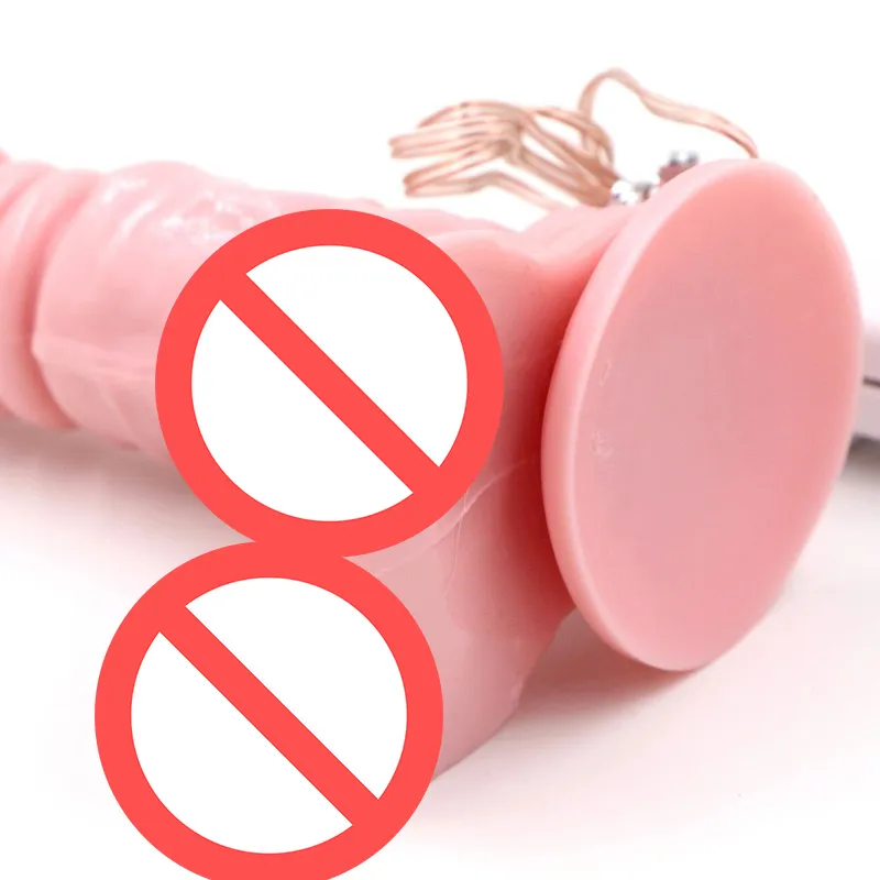 Vrouwelijke Dildo penis sterke Sucker Roterende rockende trillingen Telescopische penis Mute Waterdicht Volwassen product speeltjes voor woman2289180