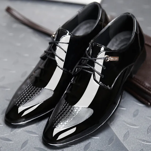 2018 Mens Black Leather Oxford Mens Silver Dress Shoes With Italy Pointed Toe Formal Wedding Shoes By Sapato Oxford Masculino From Koday 39.25 DHgate.Com