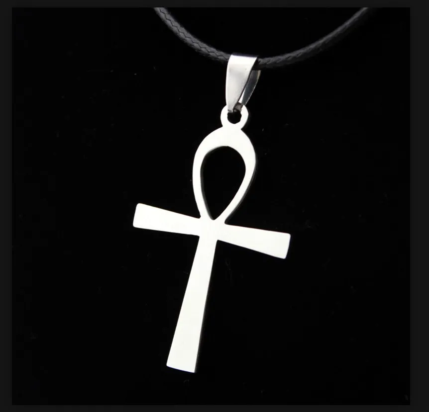 Fashion Ankh Key Stainless steel Pendant Necklace Egyptian mysterious symbol Amulet Men Women Gift ancient ANKA Cross