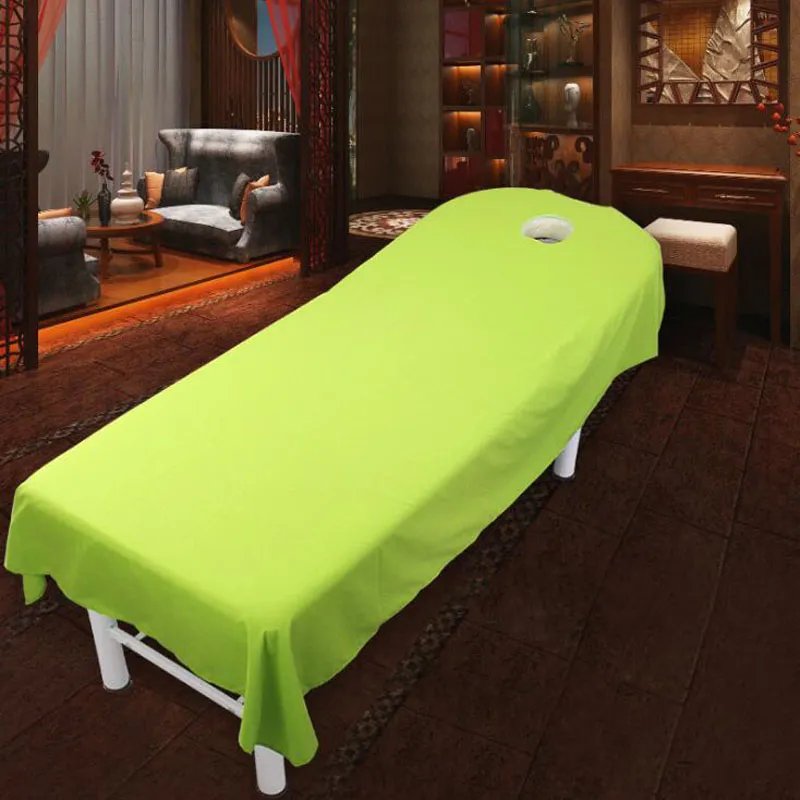 80190cm Kozmetik Salon Sayfaları Spa Masaj Tedavi Yatak Tablosu Delik Sayfası ile Kapak Tabakaları 5909396