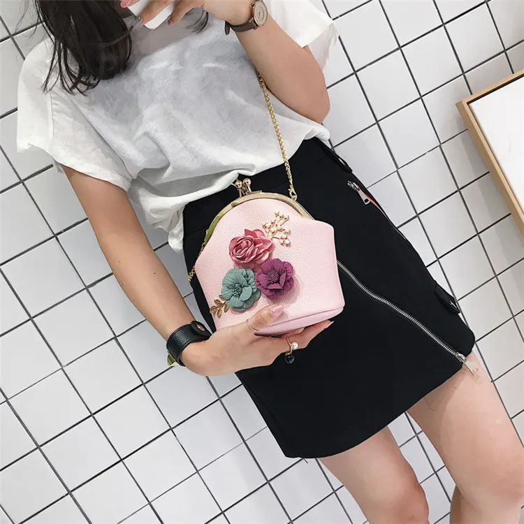 Barn handväska nyaste koreanska mode blommig cross-body väska baby flickor godis messener väskor myntpåsar tonåring shopping resväskor 