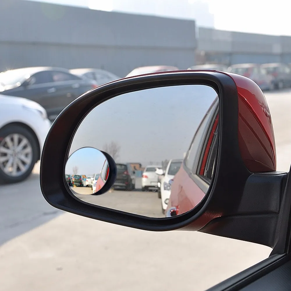 Miroir d'angle mort HD 360 degrés pour voiture sans cadre ultra-mince grand  Angle rond convexe rétroviseur accessoires de voiture