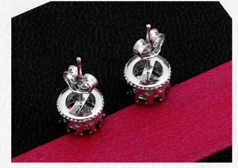 Orecchini in argento 925 in cristallo naturale moda all'ingrosso piccoli gioielli in argento sterling orecchini da uomo o da donna