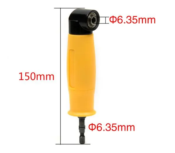 High Quality 90 Degree Angle Extension Right Driver Drilling Shank Screwdriver Magnetic 1/4 Inch Hex Drill Bit Socket Holder Adaptor Sleeve