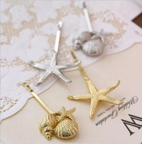 Hair Pins Fashion Starfish Metal Clips Pin Hairpin Accessories For Women Girls Clip Hairy Barrette Ornaments Tiara