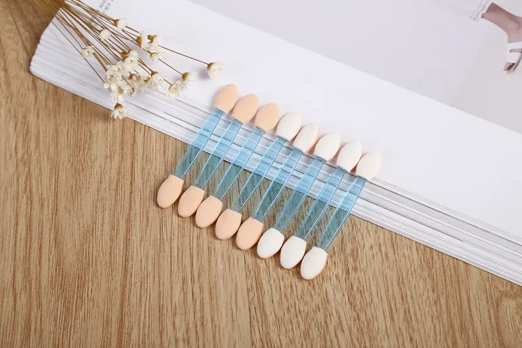 Individual Packing Disposable Brush Double-end Eye shadow Applicator Eyeshadow Stick Eyeliner Brushes Sponge Tool Nail Mirror Powder Brush