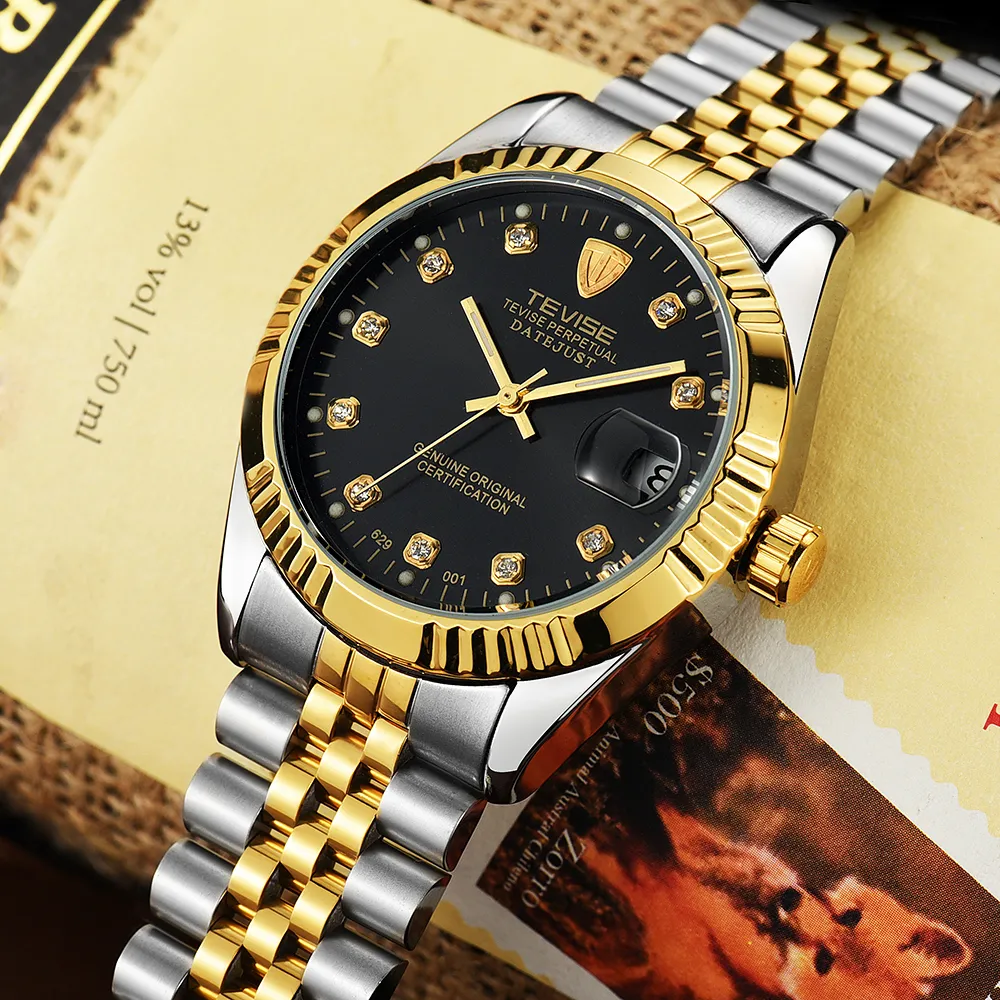 Waterproof Semi-automatic Mechanical Watch Men Watch Fashion Wristwatch Luminous Sport Casual Watches